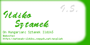 ildiko sztanek business card